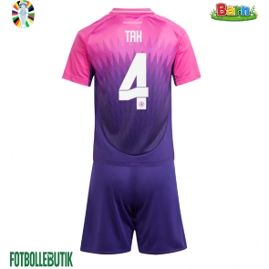 Tyskland Jonathan Tah #4 Bortaställ Barn EM 2024 Kortärmad (+ Korta byxor)